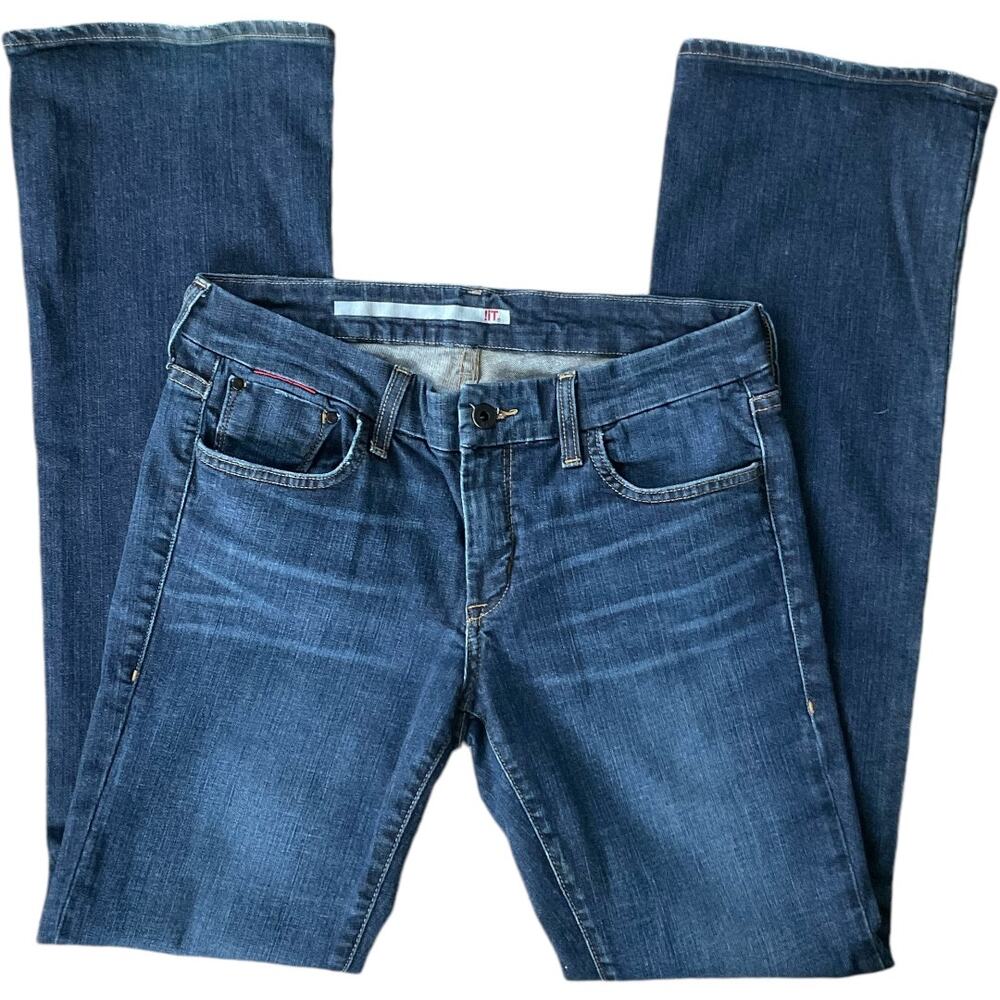 EUC !iT  Denim Curvy Slim Boot Cut  Jeans Size 29,  33” Long